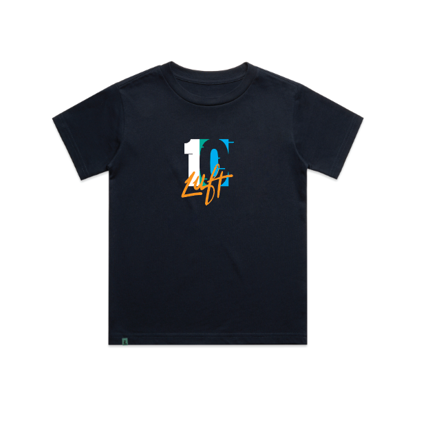 Luft 10 Icon Kids Tee in Deep Navy