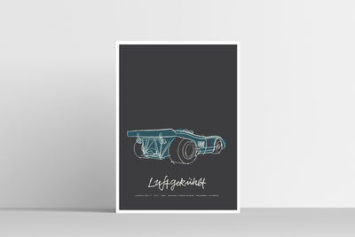 Race Car Poster | Race Car Prints | Luftgekühlt